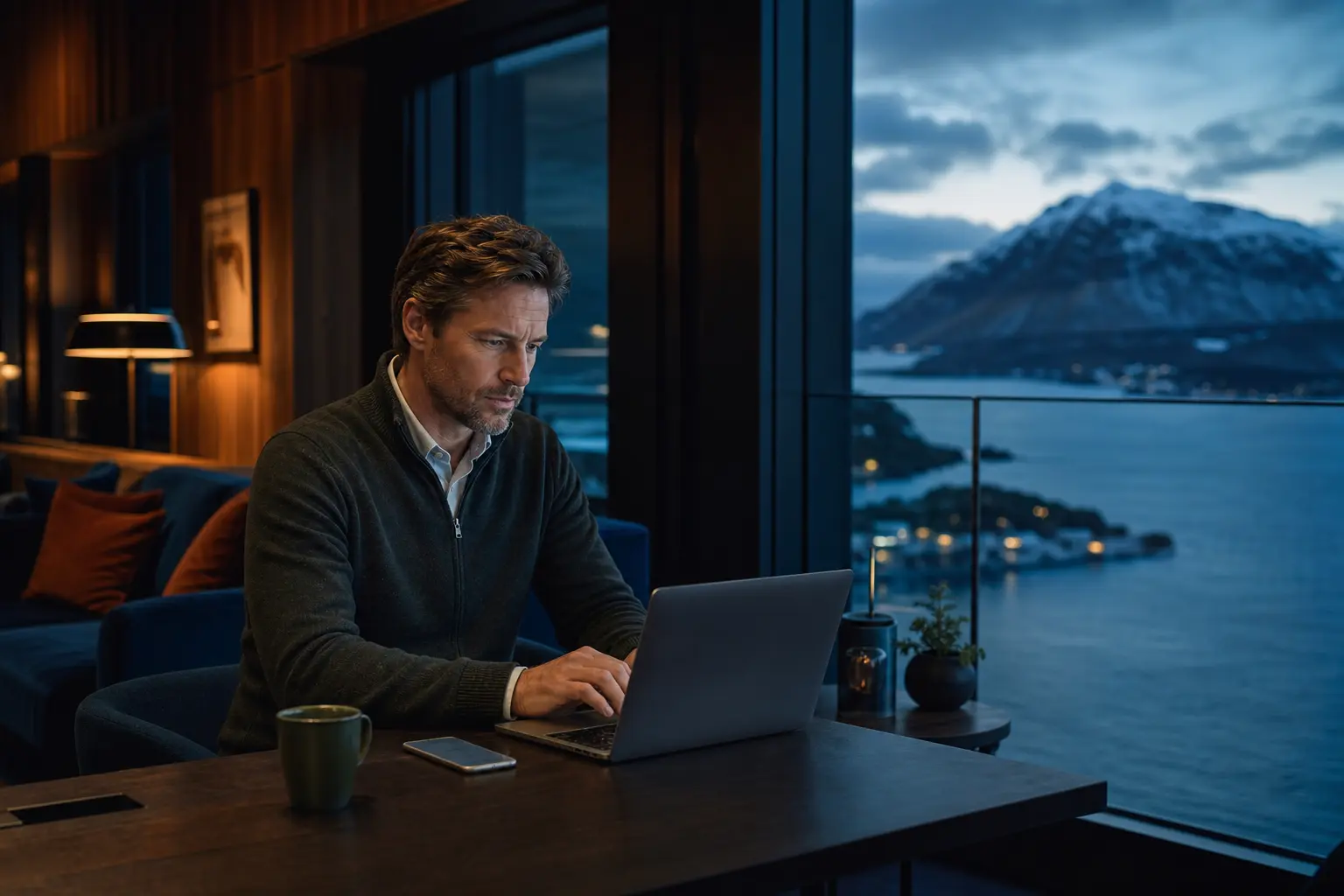 Norsk medarbeider arbeider sikkert fra hotell med ARX Secure